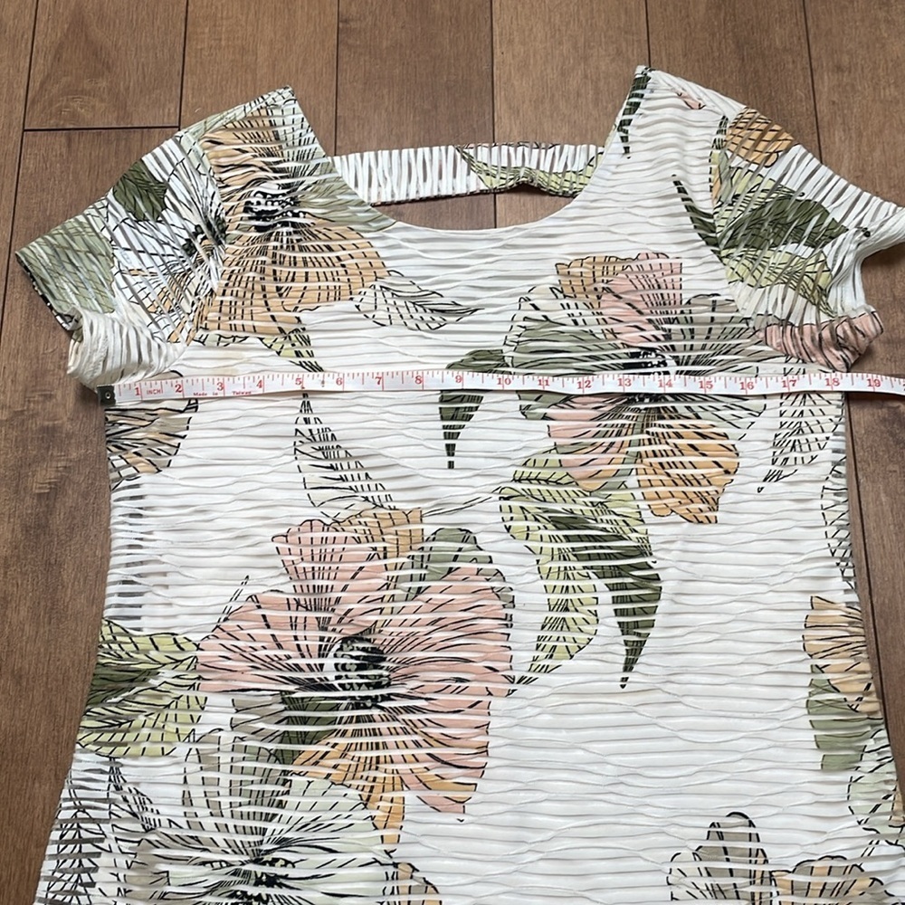 Nicole Miller Studio floral shift shirt mini dress US6 shortsleeve - Picture 7 of 12